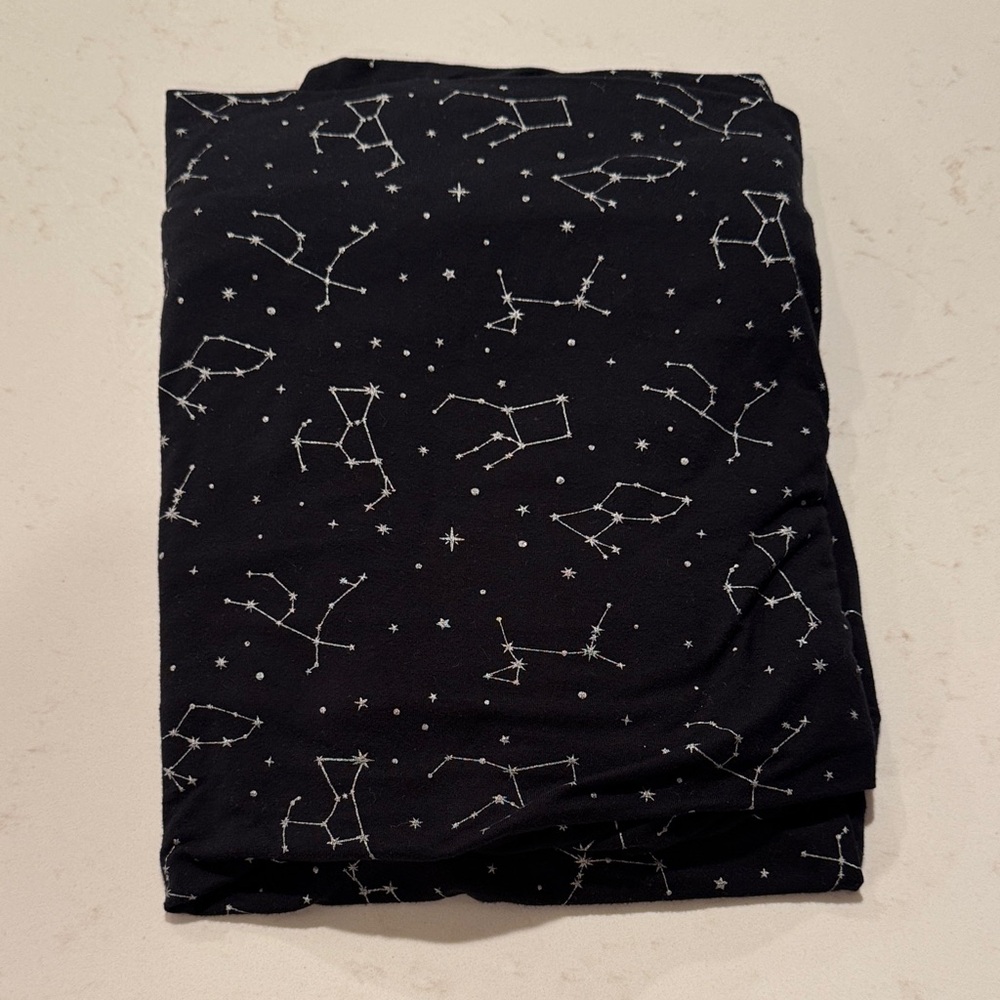 Kyte Black Constellation Crib Sheet